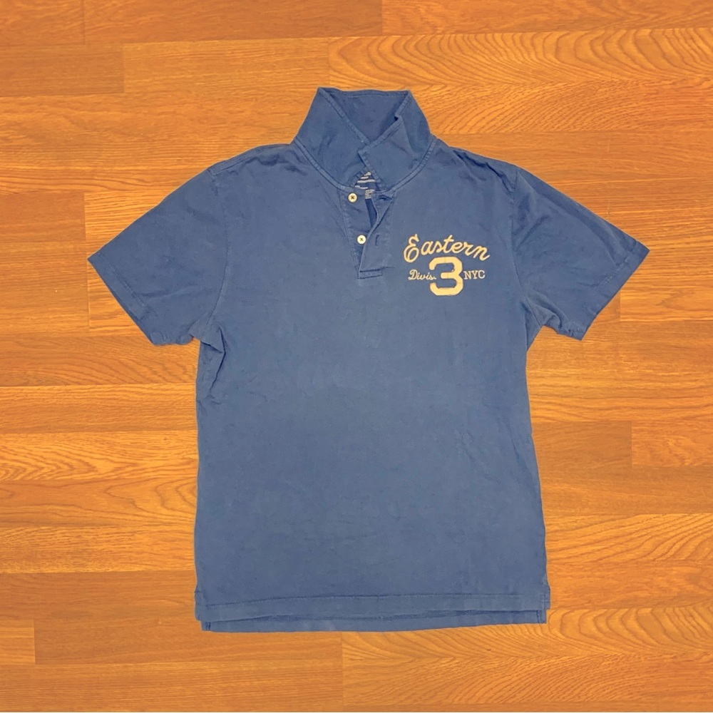 Blue Cotton Polo Shirt w/ Logo - Size M